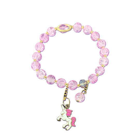 Colorful Beaded Charm Bracelet Collection | Unicorn, Cherry, Flower, Bunny & Evil Eye Designs