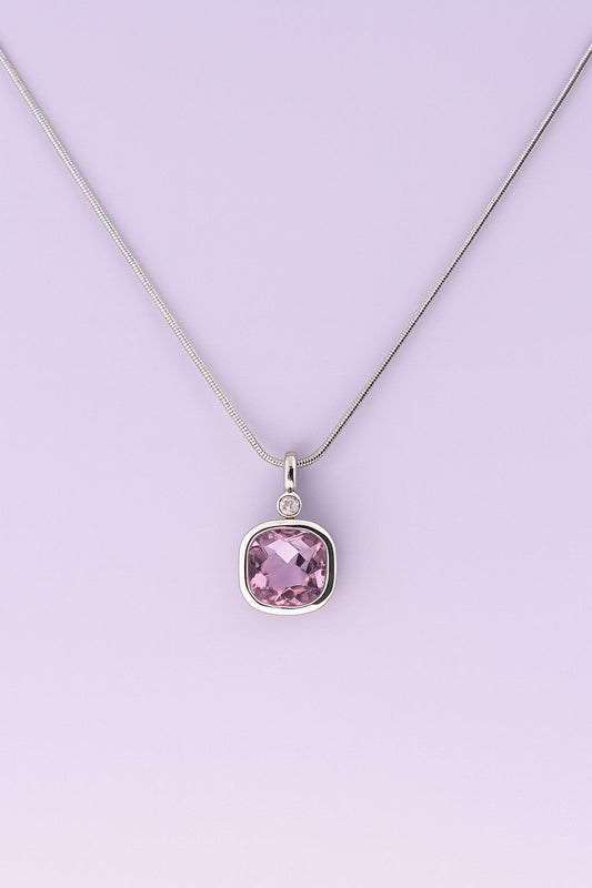 "Colorful square stone options for interchangeable pendants"