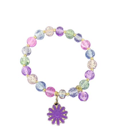 Trendy Color Beaded Charm Bracelet Set | Evil Eye, Butterfly, Teddy & Flower Designs