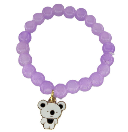 Trendy Color Beaded Charm Bracelet Set | Evil Eye, Butterfly, Teddy & Flower Designs