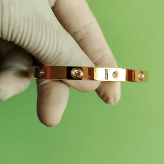 Gold-Tone Crystal Bangle | Minimal Elegant Bracelet