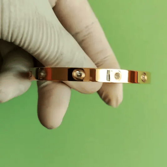 Gold-Tone Crystal Bangle | Minimal Elegant Bracelet