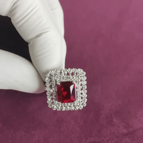 Adjustable Royal Red Stone AD Ring