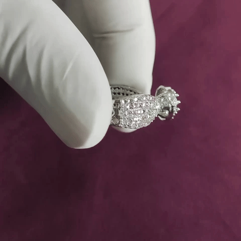 Adjustable Luxury Double Layer AD Ring
