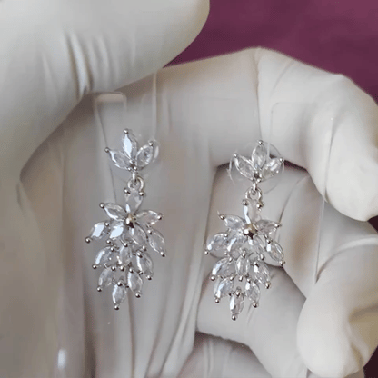 Luxury AD Floral Drop Earrings